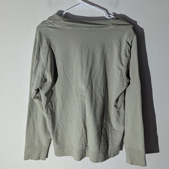 Theory Yoke Pullover Alpaca Fleece Quartet Zip Sweatshirt Women's Size Large - Picture 3 of 7